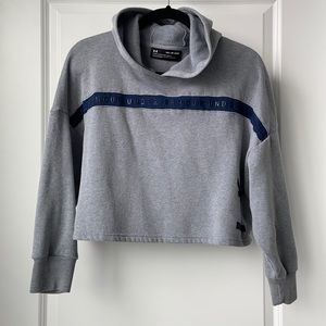 Under Armour cropped grey hoodie